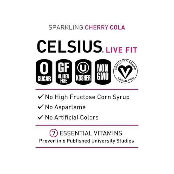 Celsius Sparkling Cherry Cola - Image 4