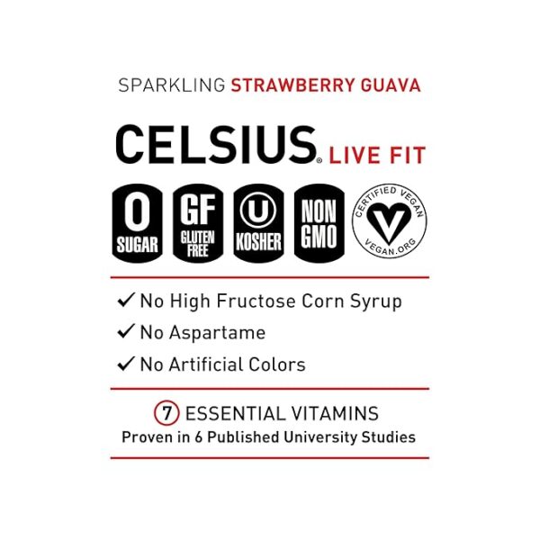 Celsius Sparkling Strawberry Guava - Image 4