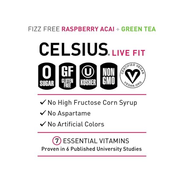 Celsius Raspberry Acai Green Tea - Image 4