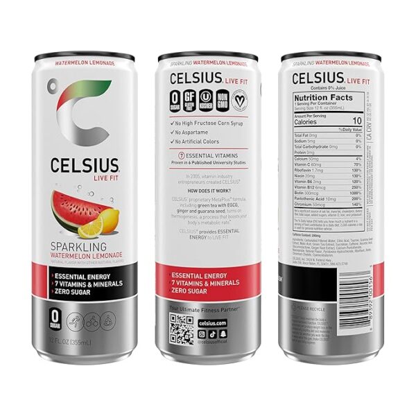 Celsius Sparkling Watermelon Lemonade - Image 2