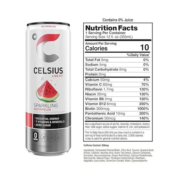 Celsius Sparkling Watermelon - Image 3