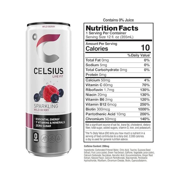 Celsius Sparkling Wild Berry - Image 3