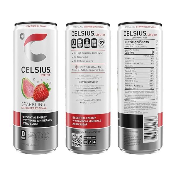 Celsius Sparkling Strawberry Guava - Image 2