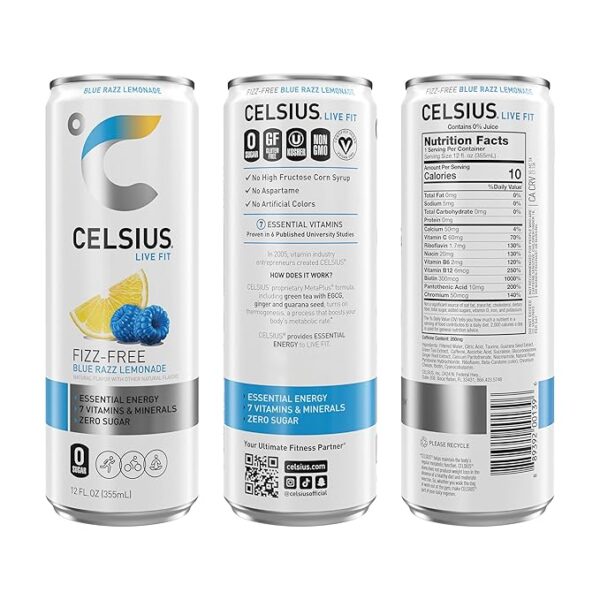 Celsius Fizz Free Blue Razz Lemonade - Image 2