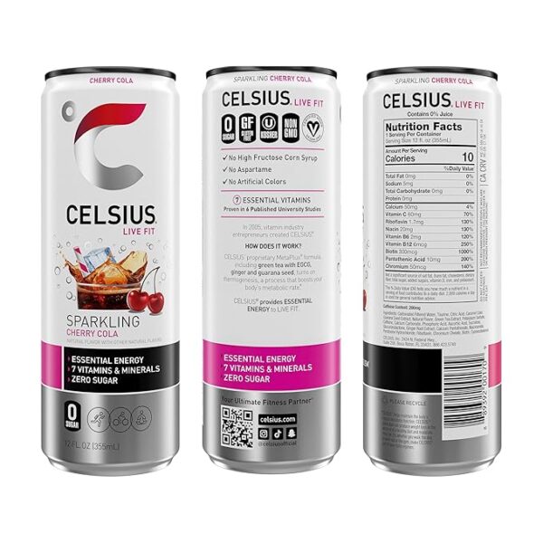 Celsius Sparkling Cherry Cola - Image 2