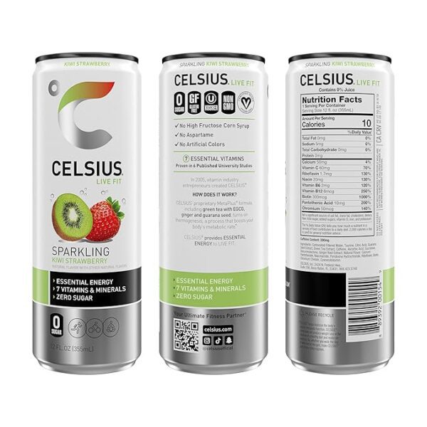 Celsius Sparkling Kiwi Strawberry - Image 2