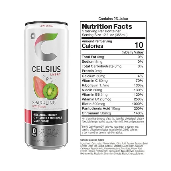 Celsius Sparkling Kiwi Guava - Image 3