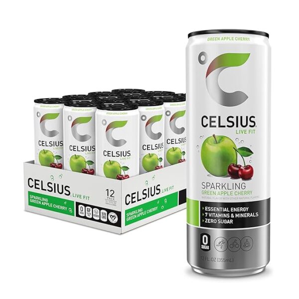 Celsius Sparkling Green Apple Cherry - Image 5