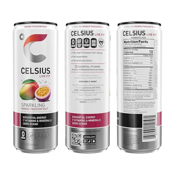 Celsius Sparkling Mango Passionfruit - Image 2