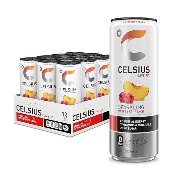 Celsius Sparkling Raspberry Peach - Image 5