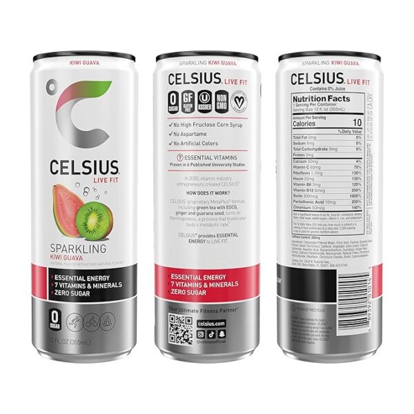 Celsius Sparkling Kiwi Guava - Image 2