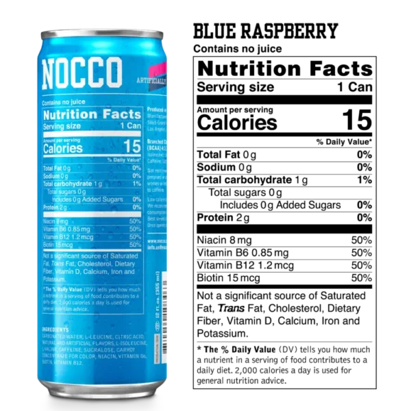 Nocco BCAA Blue Raspberry - Image 3